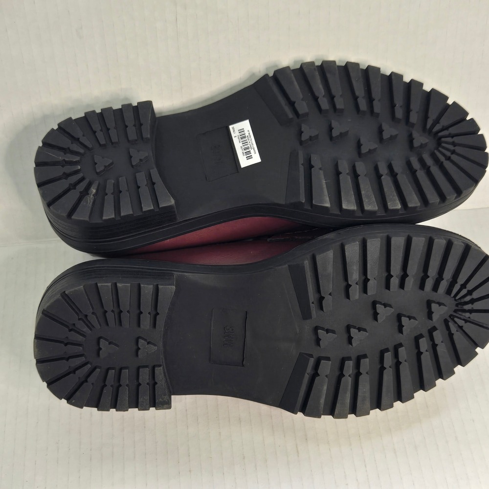 Torrid Burgundy Lug Chunky Sole Loafers Burgundy Wide Width Chunky Platform 8WW - Picture 8 of 8
